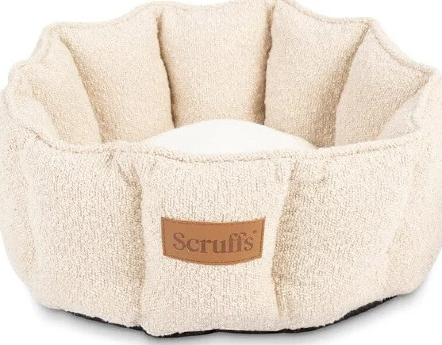 Scruffs kattenmand Boucle wit D 45 H 18 cm