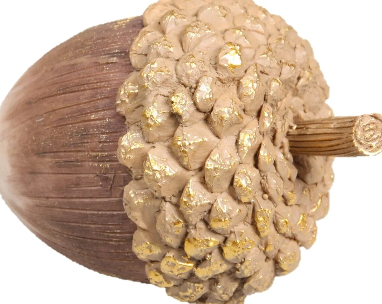 SID tuinbeeld eikel Lance bruin / goud 12 x 12 x 17 cm