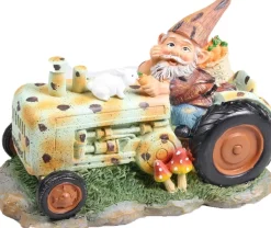 SID tuinbeeld kabouter op tractor Edward multi 23 x 13 x 14 cm