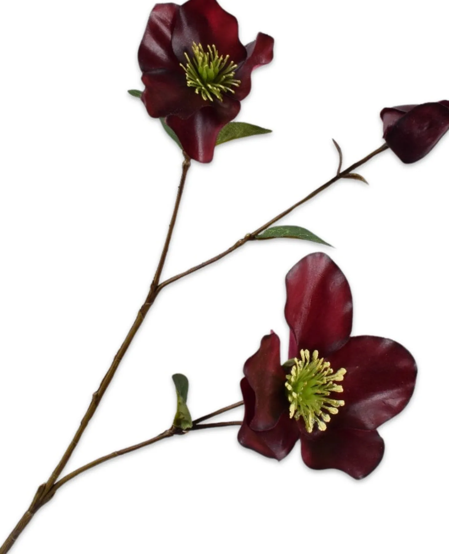Silk-ka kunstbloem Kerstroos donkerrood 65 cm