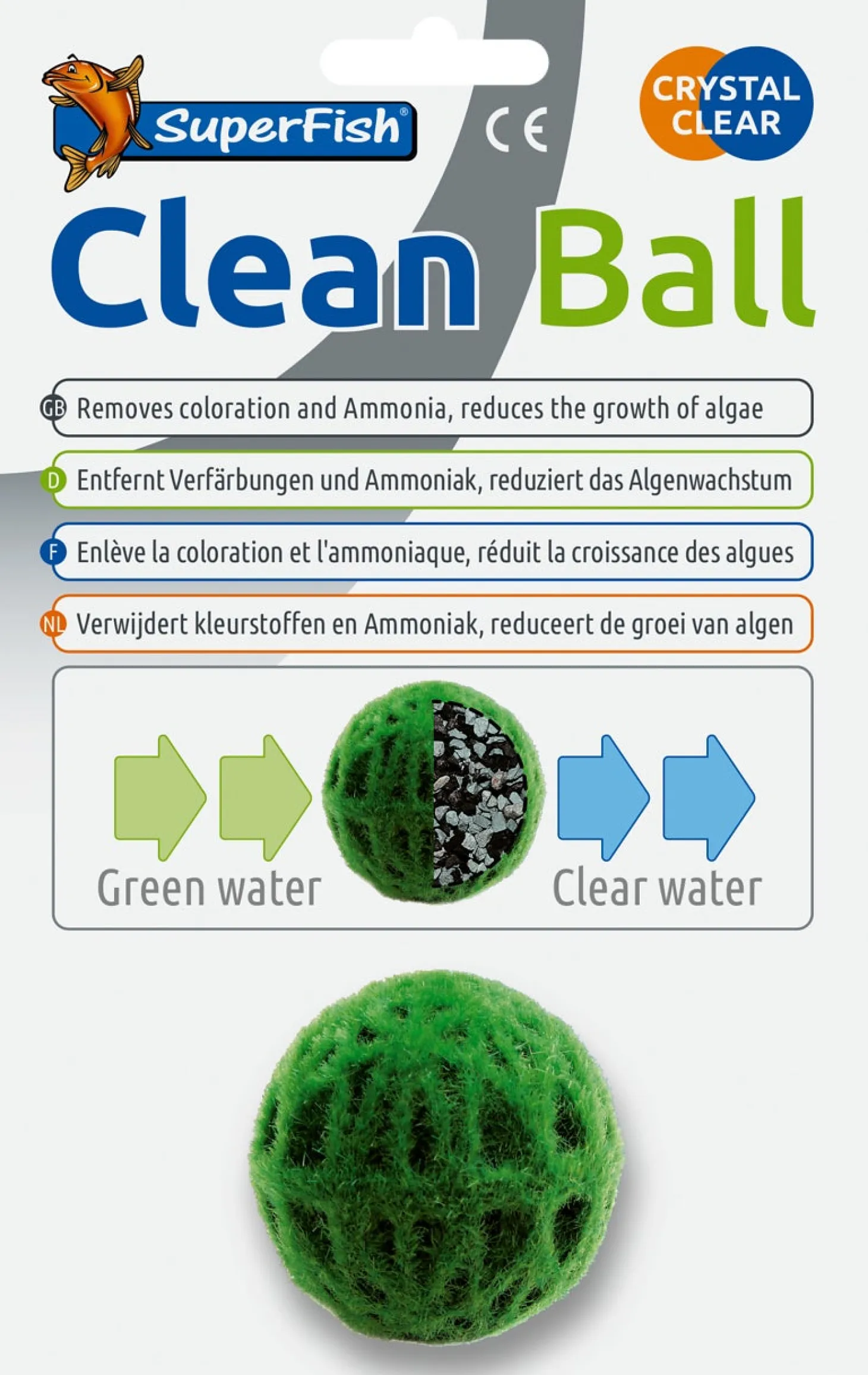 SuperFish aquarium filter Clean Ball groen D 5 cm