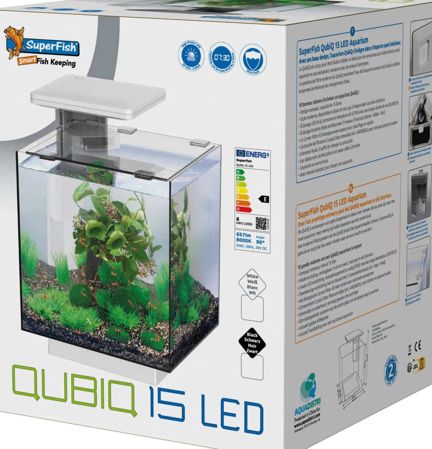 SuperFish aquarium QubiQ 15 wit 15 L