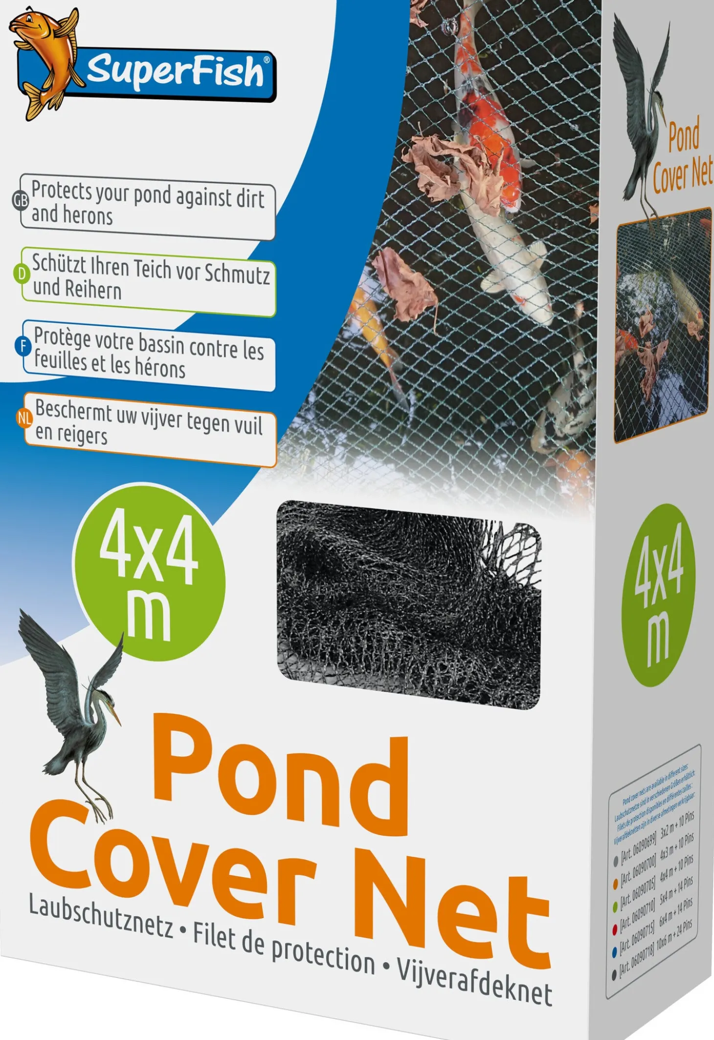 Superfish vijver afdeknet 4 x 4 m
