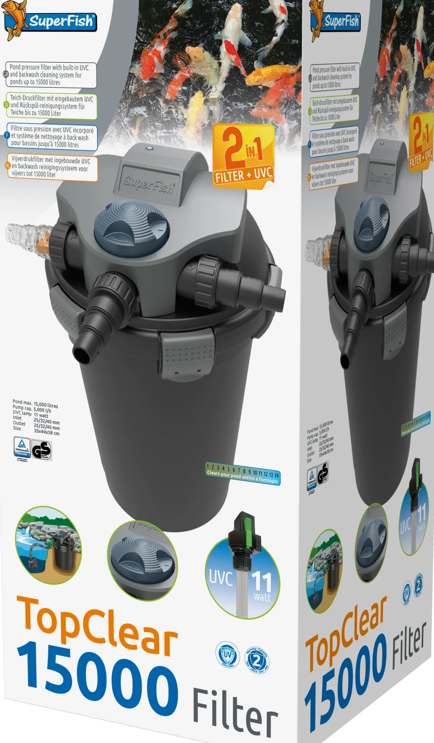 SuperFish vijverfilter TopClear 5000 l/u