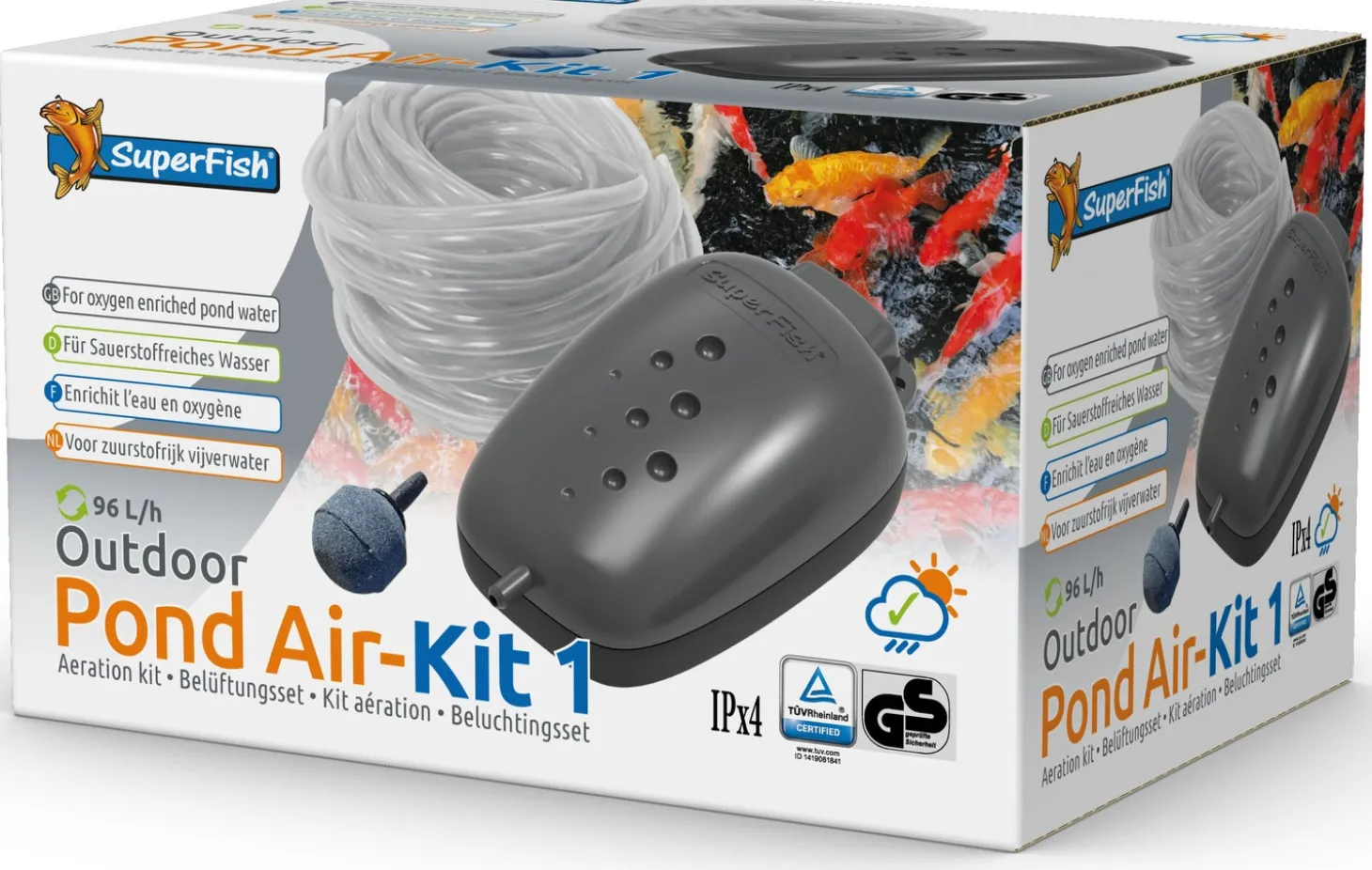 Superfish vijver luchtpomp Kit 1 96 l/h