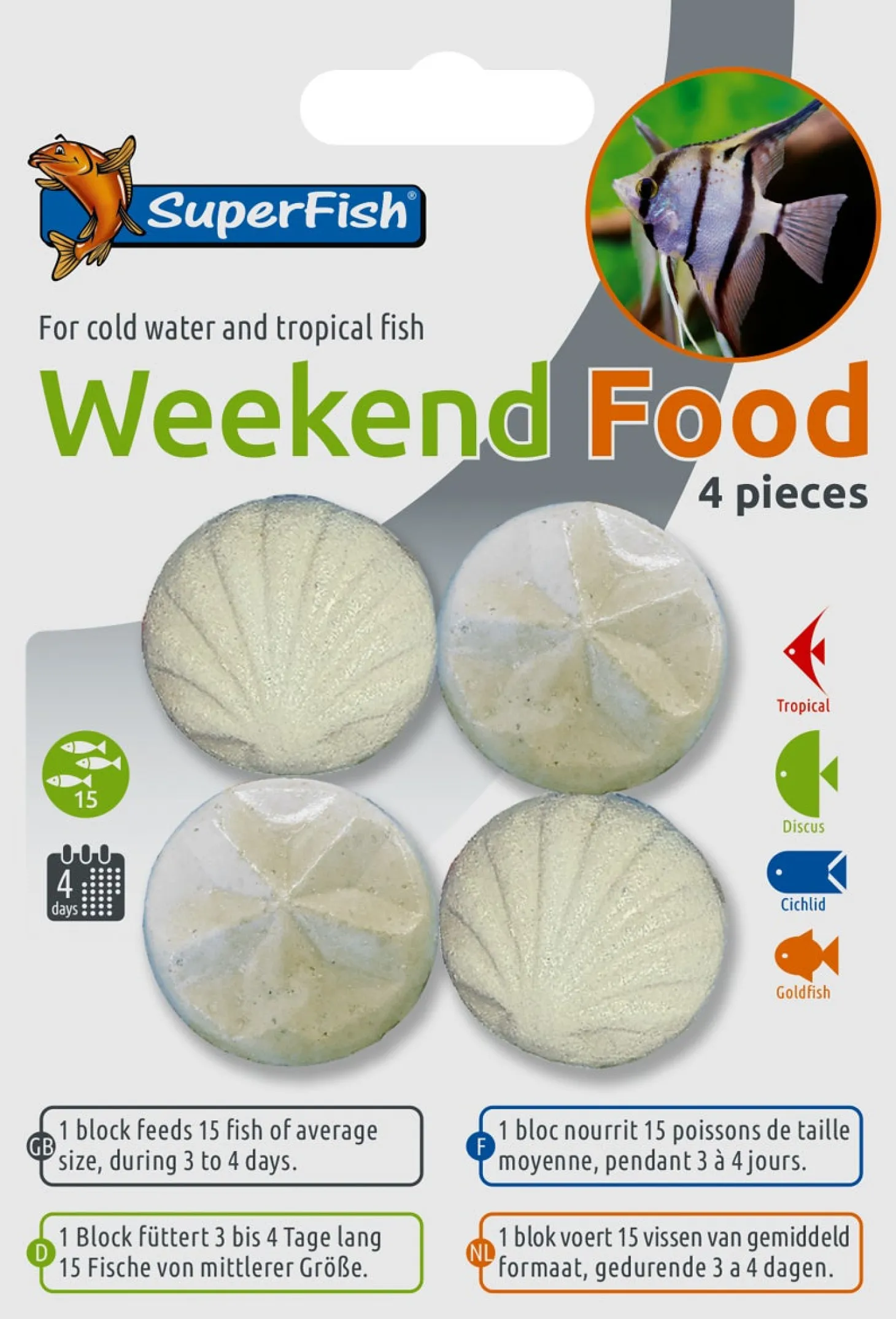 SuperFish visvoer weekend 10 g 4 stuks