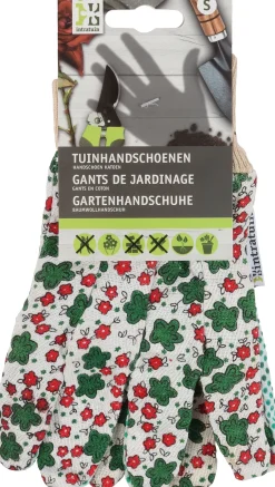 Talen Tools tuinhandschoenen maat S katoen/pvc bloem