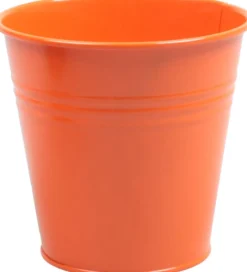 Zinc Collection bloempot Ella oranje 14 x 12 x 14 cm