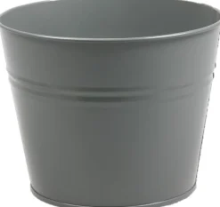 Zinc Collection bloempot Sanvi grijs 23 x 23 x 18 cm