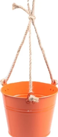 Zinc Collection hangpot Sanvi oranje 23 x 23 x 18 cm